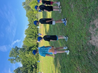 Kids lined up at the Wiffle Ball Classic