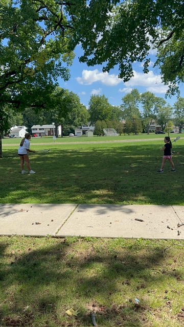 Sports Sitter lacrosse passing drill at the park